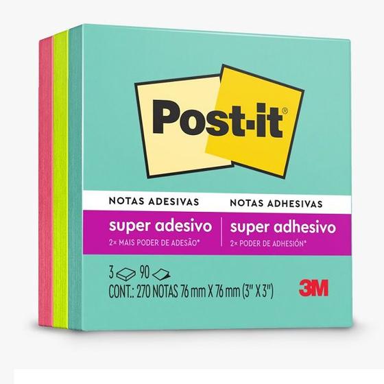 Imagem de POST-IT Supernova 76MM X 76MM 3 Blocos de 90 Folhas 3M