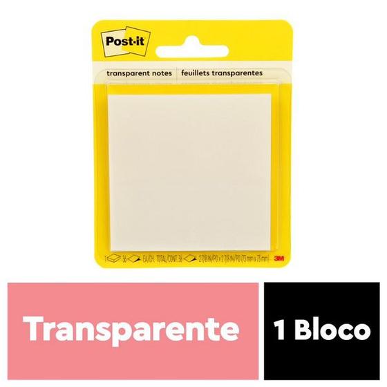 Imagem de POST-IT Transparente 73MM X 73MM 36 Folhas 3M