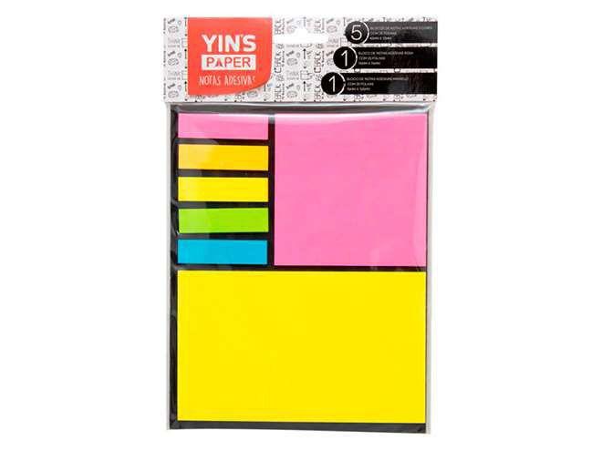 Imagem de Post-it YINS 7X1 Neon - Bloco de Notas