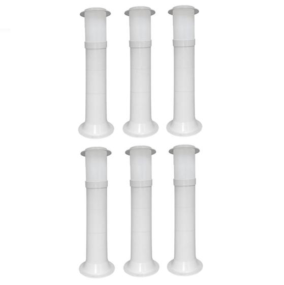 Imagem de Poste Balizador Luminária Casa Jardim 50cm Branco Kit 6