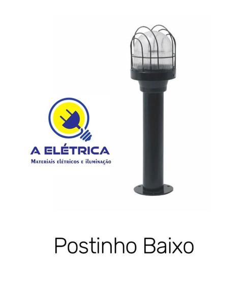 Imagem de poste dalila preto com grade biancoluce 30cm