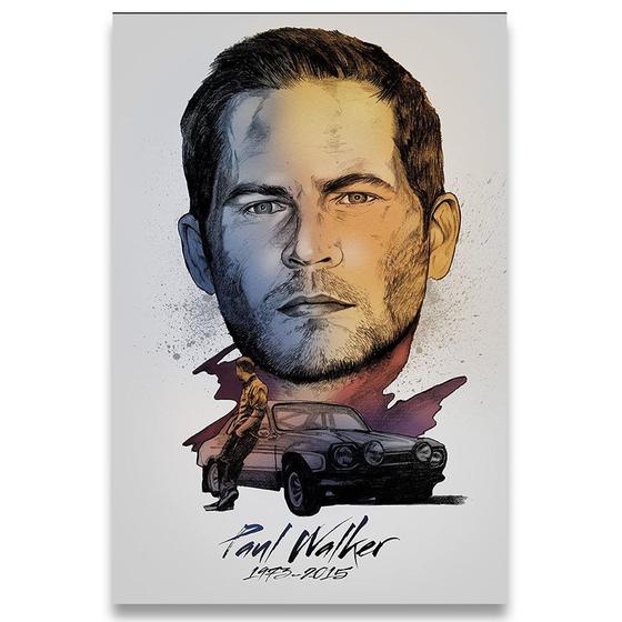 Imagem de Poster 42cm x 30cm A3 Brilhante Paul Walker Velozes