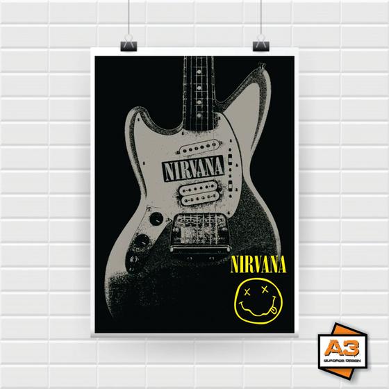 Imagem de Poster Adesivo Banda Nirvana A4 (21cm x 30cm)