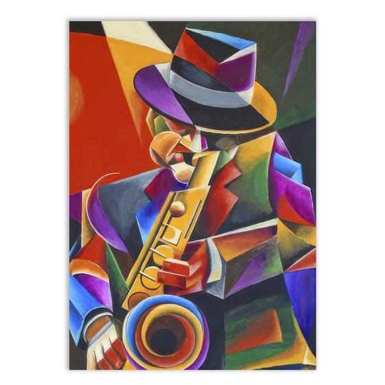Imagem de Poster Decorativo Saxofone Musica Jazz Decoração Poster