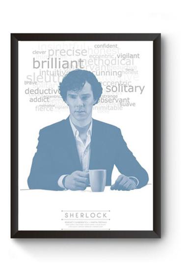 Imagem de Poster Moldurado Sherlock Quadro