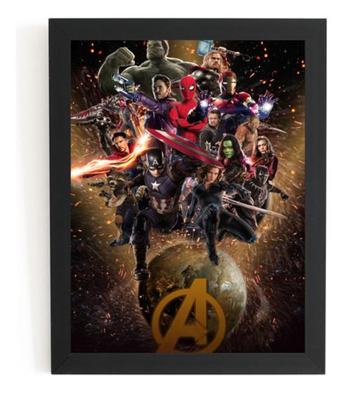 Imagem de Poster Quadro Arte Vingadores Guerra Infinita Hq