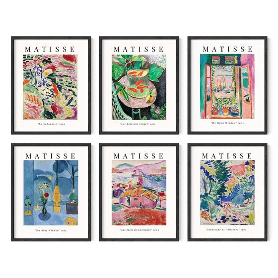 Imagem de Pôsteres Artísticos HAUS AND HUES - Estilo Matisse (20x25cm) - Conjunto com 6 Unidades