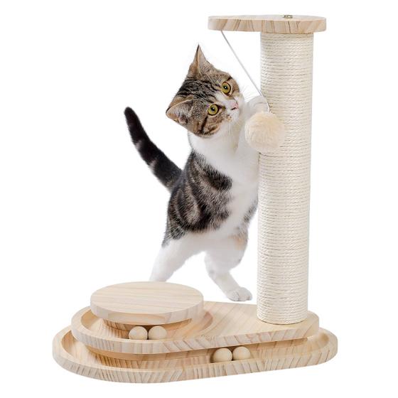 Imagem de Postes de Arranhador para Gatos - Para 4 Pets com Pista de Bolas