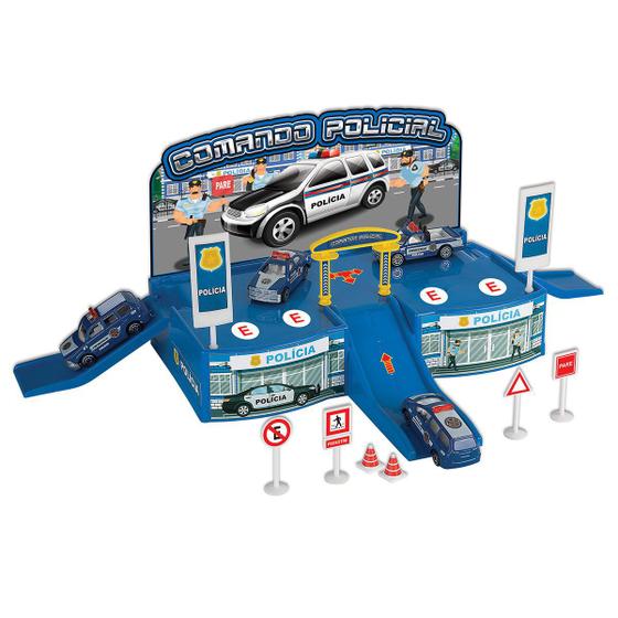 Imagem de Posto De Comando Policial Com Carrinho Miniatura - Braskit
