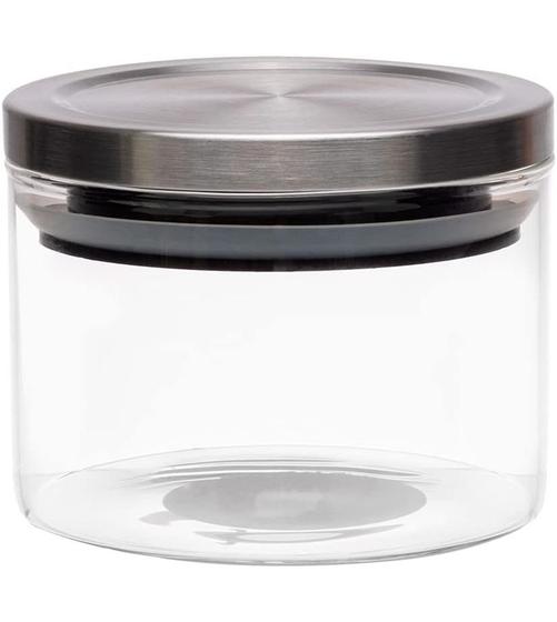 Imagem de Pote 370ml 8cm Vidro Hermético Com Tampa Inox