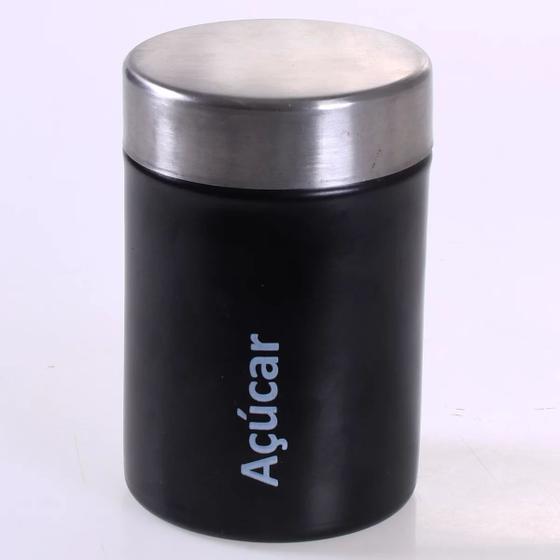 Imagem de Pote Aço Inox Açucar Decorativo 650Ml Sortido - Bene Casa