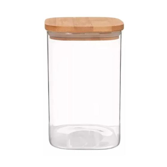 Imagem de Pote Acrilico Com Tampa de Bambu 1200ml