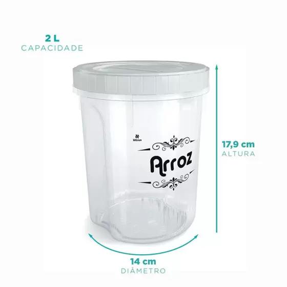 Imagem de Pote Arroz Acoplado Com Rosca 2 L - Nitron