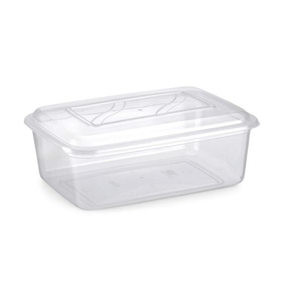 Imagem de Pote Caixa Container Retangular Transparente com Tampa 5,5 Litros 32 x 23 x 12 cm
