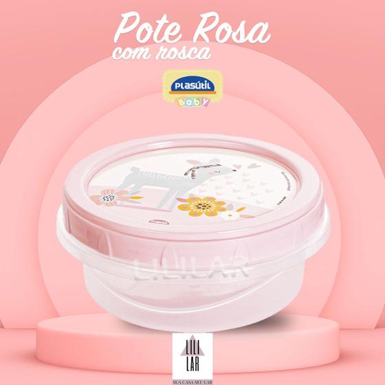 Imagem de Pote com Rosca Tampa Infantil Lanche Papinha Multiuso 390ml