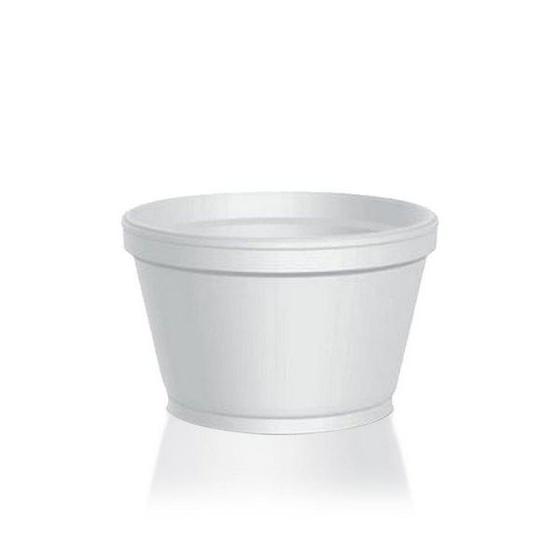 Imagem de Pote Cumbuca Delivery Isopor 180 ml Copobras Com 50 Unidades Com Tampa Plástica