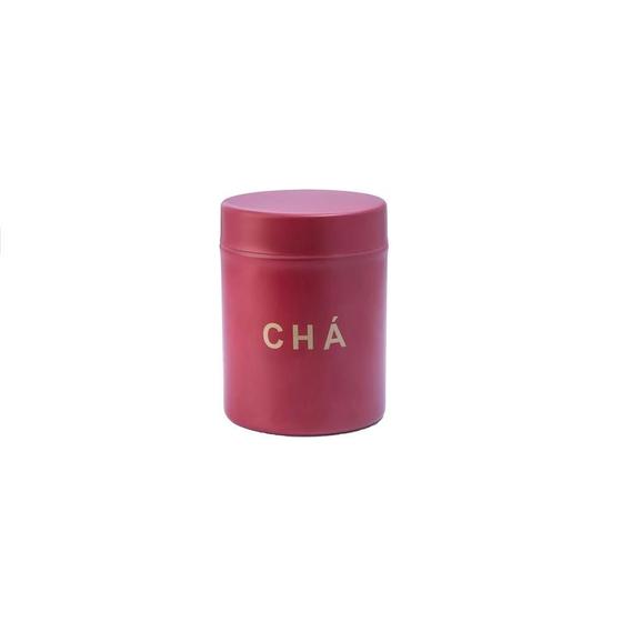 Imagem de Pote de Chá 800ml Inox Attuale Plasvale Vermelho