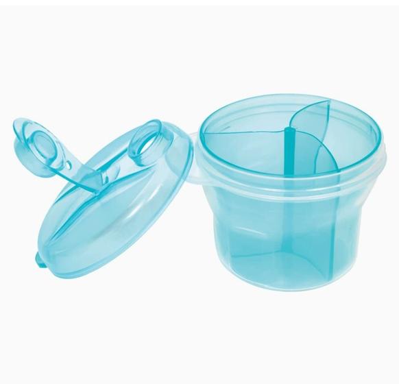 Imagem de Pote de Leite em Pó com Divisória Removível Azul / Rosa - Buba