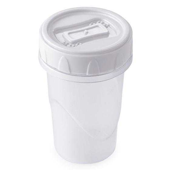 Imagem de Pote de plástico Clic rosca porta temperos 90ml branco Plasutil ref. 4650