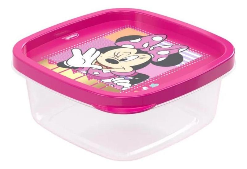 Imagem de Pote de Plástico Quadrado 580ml Disney - Plasutil