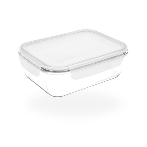 Imagem de Pote de Vidro 640ml C/ Tampa Vedação Hermético Super Resistente Marmita Fitness Armazenar/Guardar