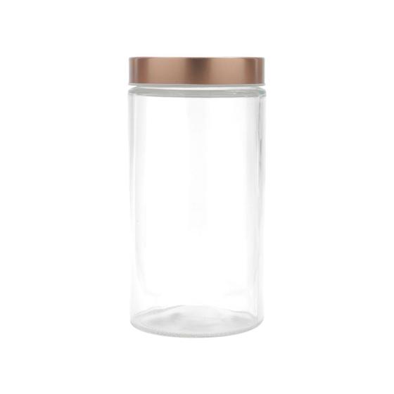 Imagem de Pote de vidro com tampa cobre 1,7l bon gourmet