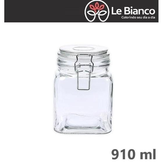 Imagem de Pote de Vidro Hermético 910ml - Trava Sofistic Le Bianco - M