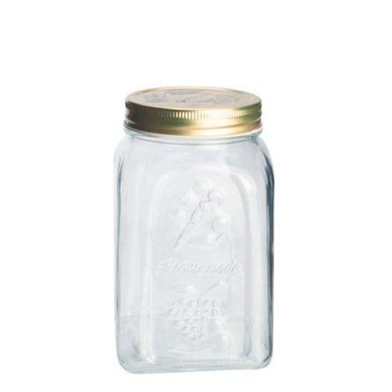 Imagem de Pote de Vidro Homemade com Tampa Dourada 1000ml