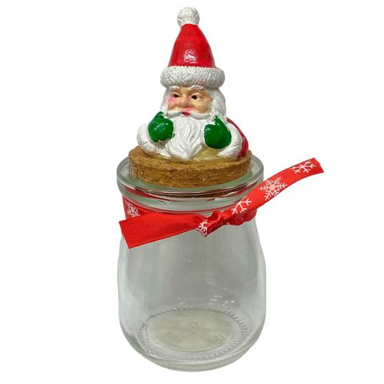 Pote De Vidro Natalino Decorativo Resina Enfeite 100ml