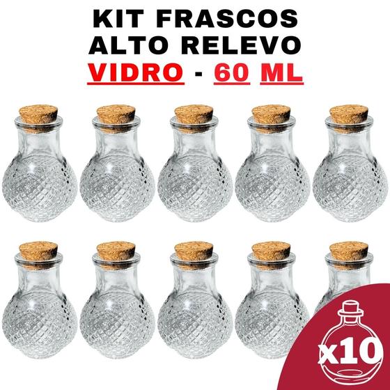 Imagem de Pote de Vidro Ornamentado com Relevo Rubi 60ml