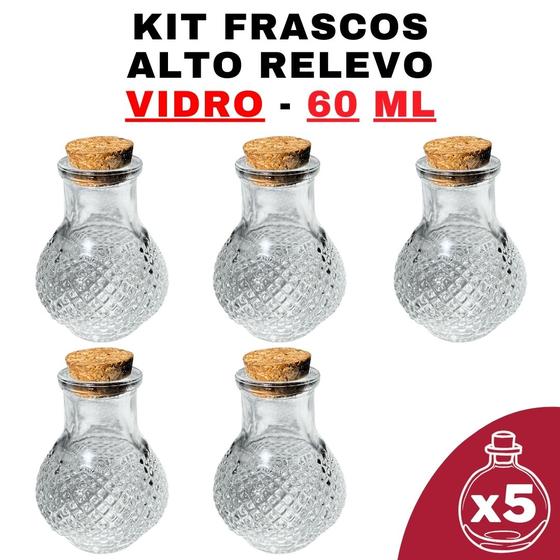 Imagem de   Pote  de Vidro Ornamentado com Relevo  Rubi 60ml  