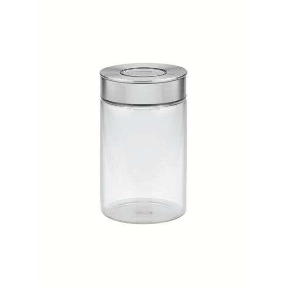 Imagem de Pote de Vidro Tramontina Purezza com Tampa de Aço Inox 10 cm 1 L