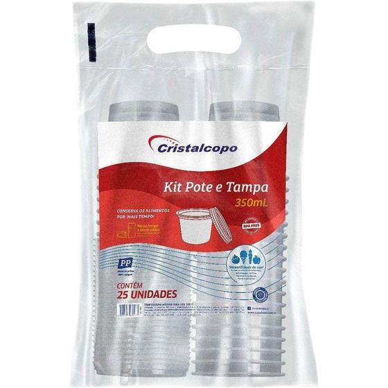 Imagem de Pote desc cristalcopo 350ml c/tpa 25un