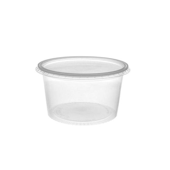 Imagem de Pote Descartável Redondo com Tampa 250ml Pacote Com 24 unidades Prafesta