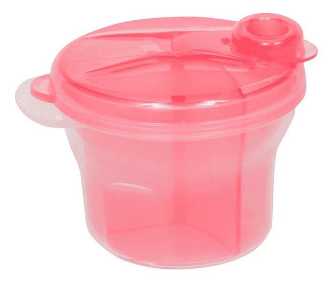 Imagem de Pote Dosador Leite Em Po Formula 3 Divisoes Rosa Buba