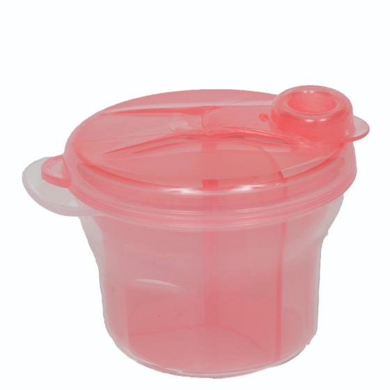 Pote Dosador Para Armazenar Leite Em Pó 3 Divisorias Rosa Menor preço em Pote Dosador Para Armazenar Leite Em Pó 3 Divisorias Rosa