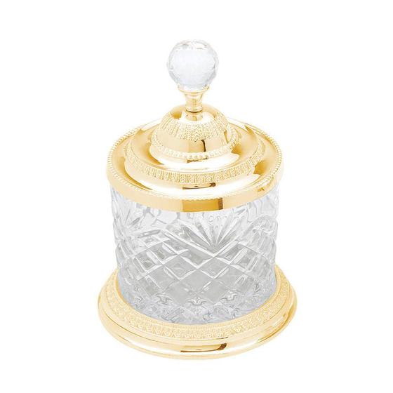 Menor preço em Pote Dourado Multiuso 21,5 cm Cristal de Zamac Lyor