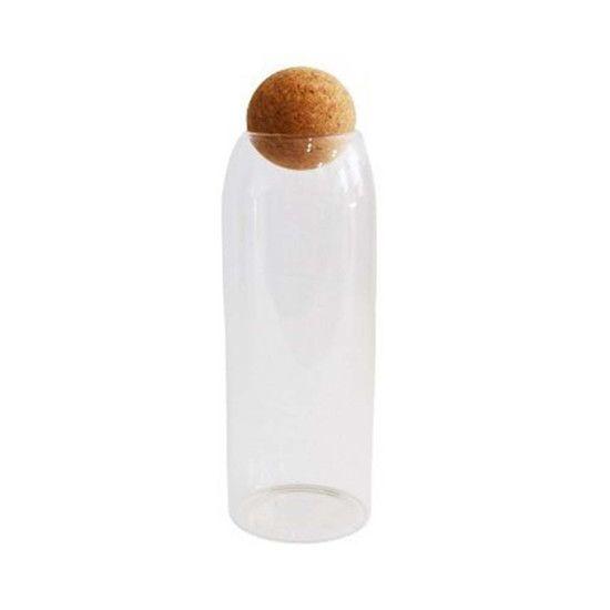 Imagem de Pote em vidro com tampa esfera rolha clean 1,3l borossilicato resistente a calor