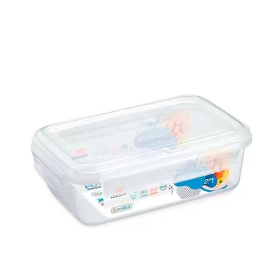 Imagem de Pote empilhavel 2,45L Recipiente Retangular de Plastico com Trava Lateral