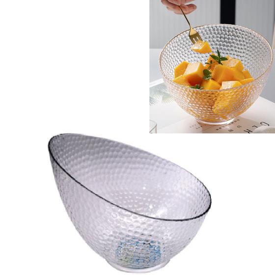 Imagem de Pote Fruteira Saladeira Tigela Chanfrada Bowl Transparente