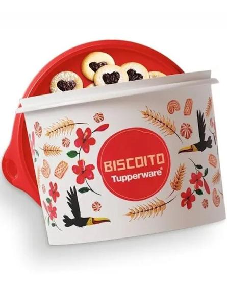 Imagem de Pote grande de Biscoito da linha Floral - 2,4kilos.  Tupperware