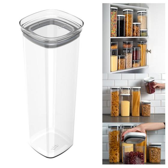 Imagem de Pote Hermético 2 Litros Com Tampa Porta Mantimento Cozinha Block - OB 400 Ou