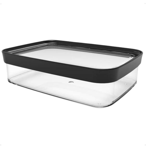 Imagem de Pote Hermético Acrílico Resistente 1100ml Empilhável Helsim
