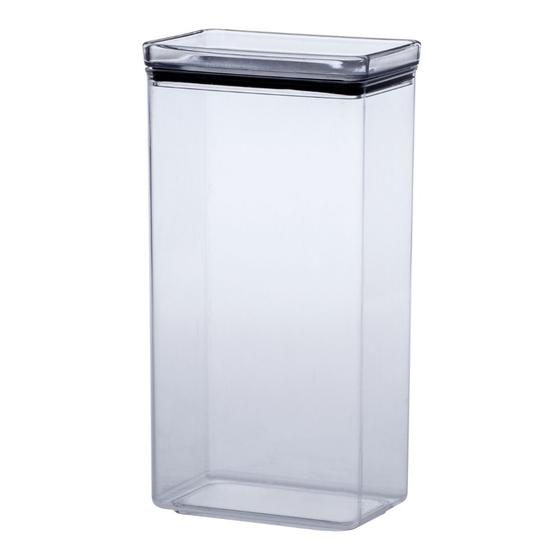 Imagem de Pote Hermético Acrílico Retangular Lumini Empilhável 2600ml