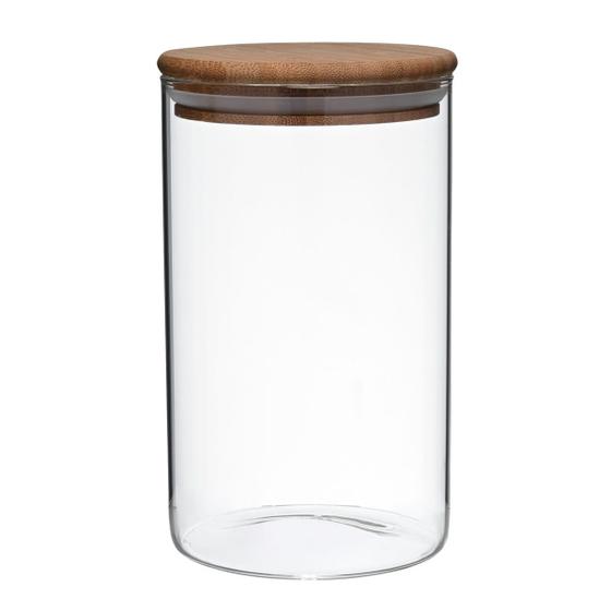 Imagem de Pote Hermetico de vidro borosilicato tampa Bambu 1 L