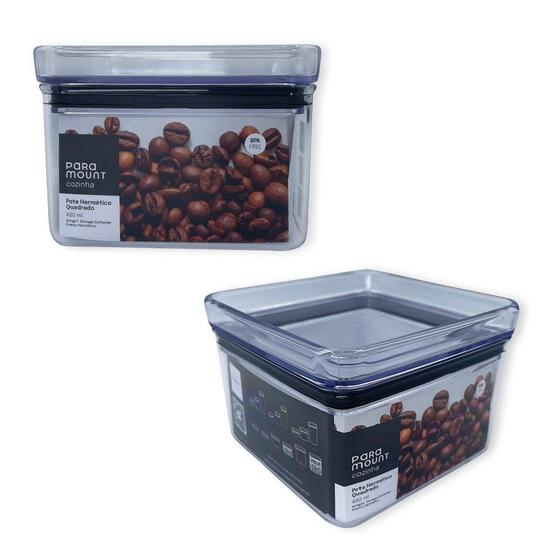 Imagem de Pote Hermético Empilhável Quadrado Lumini Paramount 480ml