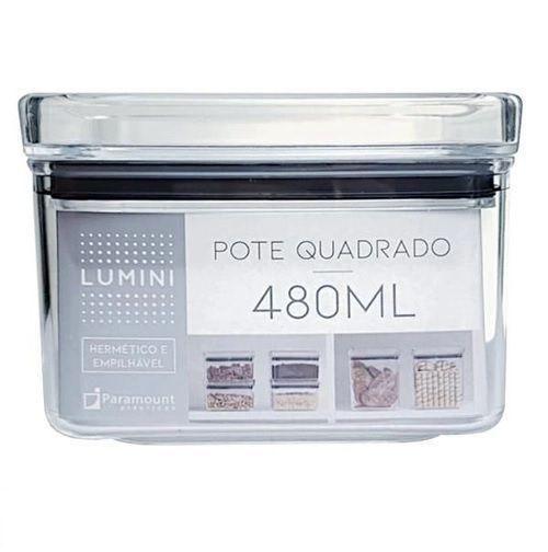 Imagem de Pote Hermético Lumini Multiuso Quadrado 480ML 1161 Paramount