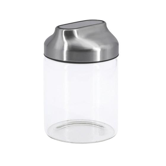 Imagem de Pote Hermético Mantimentos Vidro 720Ml Tampa Inox Alimentos