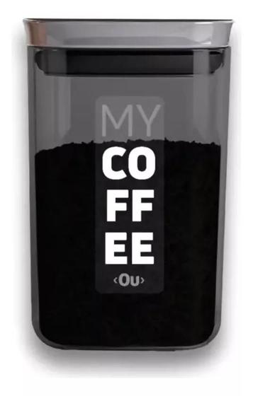 Imagem de Pote Hermético My Coffe 900ml Condimentos Café Com Colher
