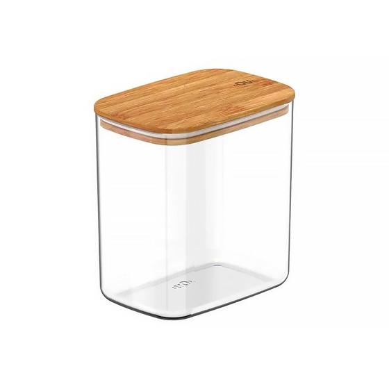 Imagem de Pote Hermético Organizador Retangular Keep 1,5L com Tampa em Bambu PHB605NT - Ou